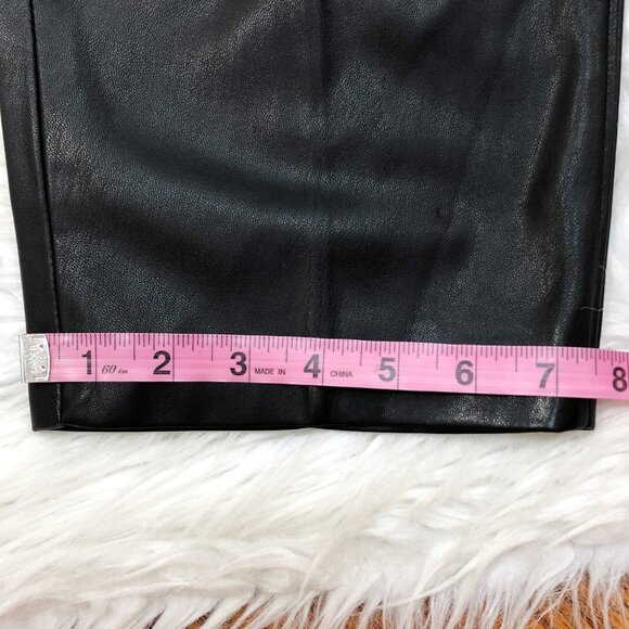EUC LEVI'S Math Club Slacks Faux Leather High Rise Straight Leg Ankle Length 29 - Picture 13 of 16